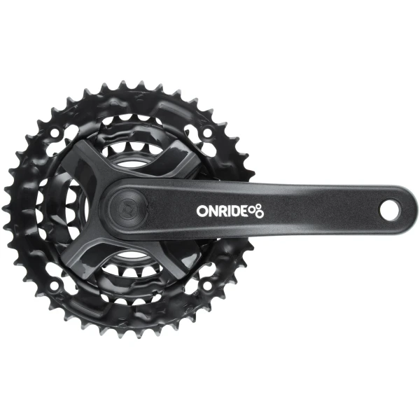 Комплект шатунов ONRIDE Trio 810, под квадрат, 170 мм, 22-32-42Т, на 8/7/6 шв., черный