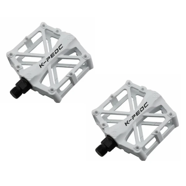 Педали K-Pedc DN-313 алюминий, широкие, белый (DN-313wt)