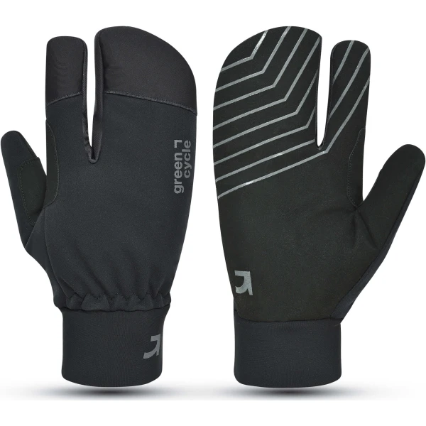 Перчатки Green Cycle Crab с закрытыми пальцами, утепленные