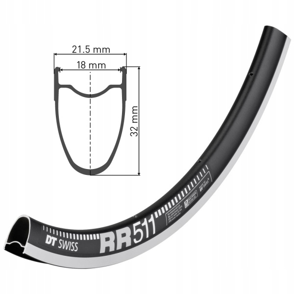 Обод DT SWISS RR 511 29x18 RIM BRAKE 20отв.