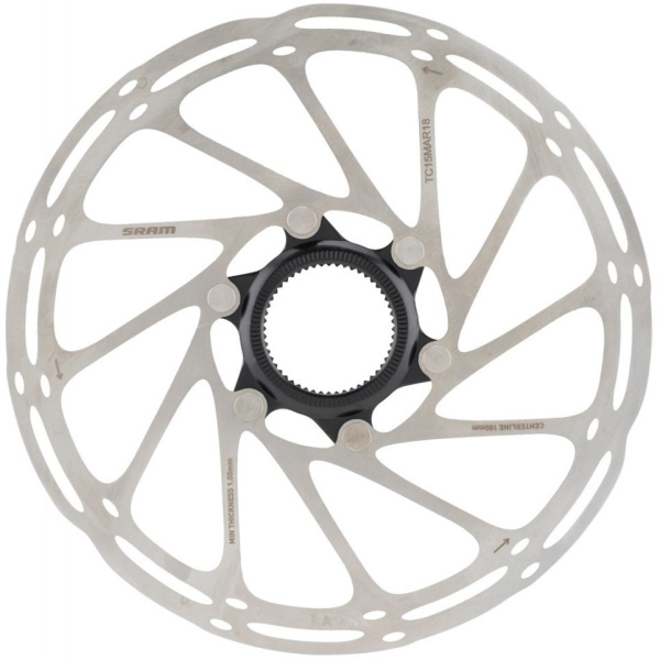 Ротор тормозной SRAM Centerline CenterLock 160mm Black Rounded