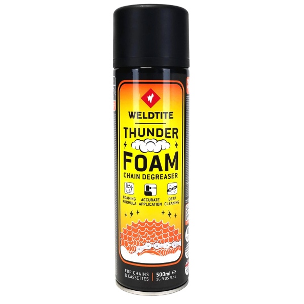 Очиститель трансмиссии Weldtite 03097 Thunder Foam Chain Degreaser, пенный, 500мл