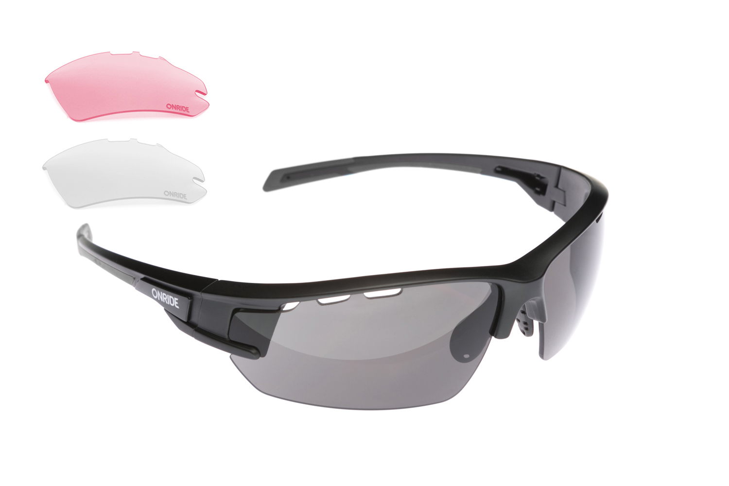 Очки ONRIDE Leader 40 с линзами: дымчатые (17%), HD Pink (37%), Clear (100%) черный 1 Очки ONRIDE Leader 40 с линзами: дымчатые (17%), HD Pink (37%), Clear (100%) черный