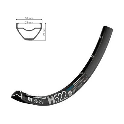 Обод DT SWISS H 522 27x25 DISK BRAKE 28отв. 1 Обод DT SWISS H 522 27x25 DISK BRAKE 28отв.