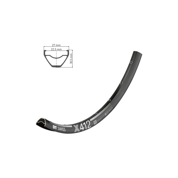 Обод DT SWISS X 412 27x225 DISK BRAKE 28отв.