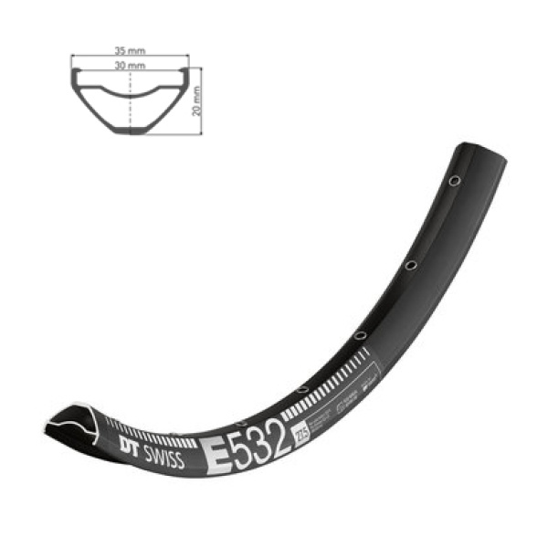Обод DT E 532 27x30 DB P SE 32 BL 01P STD VI