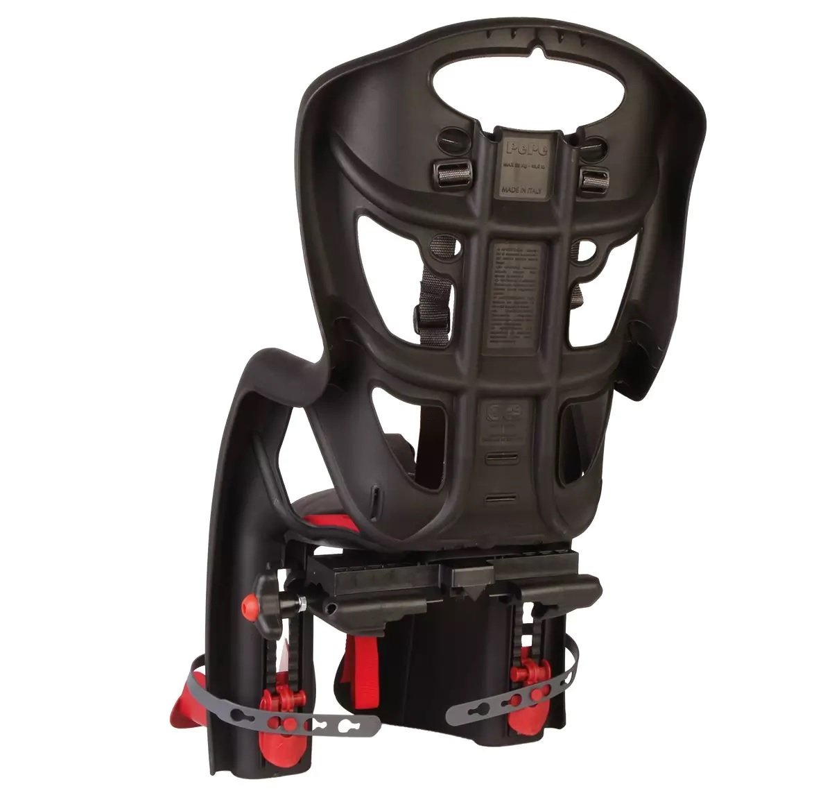Детское кресло Bellelli Pepe Clamp, на багажник, до 22кг черный с красным (FOT095) 3 Детское кресло Bellelli Pepe Clamp, на багажник, до 22кг черный с красным (FOT095)