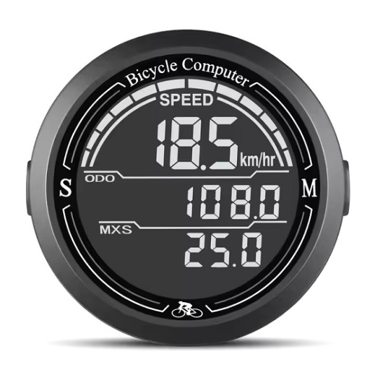 Велокомпьютер BC-889 9 функций, проводной, черный (889-black)