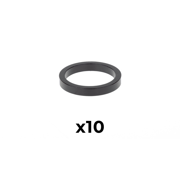 Проставочное кольцо NECO AS3605 под шток 1 1/8", высота: 5мм, черный, (10 шт)