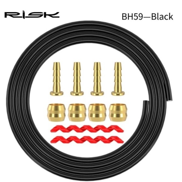 Рубашка троса тормоза 2500мм RISK BH-59 RC115-1-1 черн. с оливками и болтами