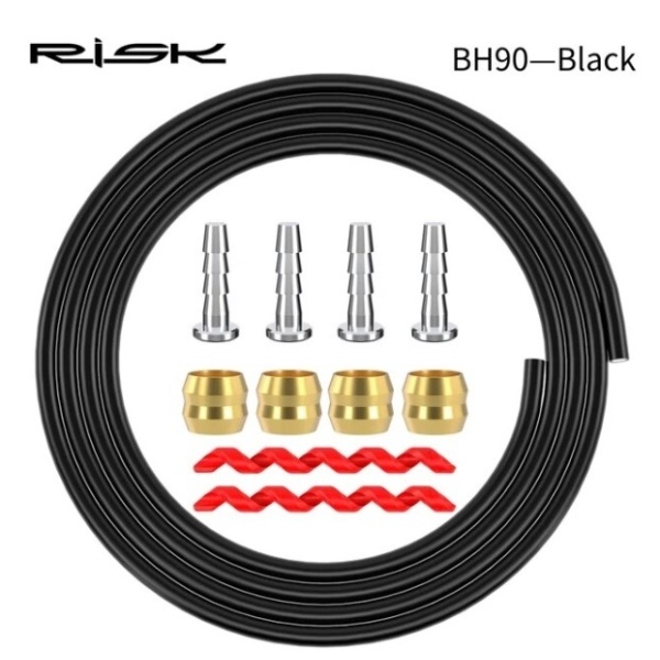 Рубашка троса тормоза 2500мм RISK BH-90 RC115-2-1 черн. с оливками и болтами