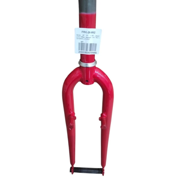 Вилка 26" жесткая ST 1-1/8" шток-158мм резьб.  v-br красный YS 762-1 Dorozhnik LUX