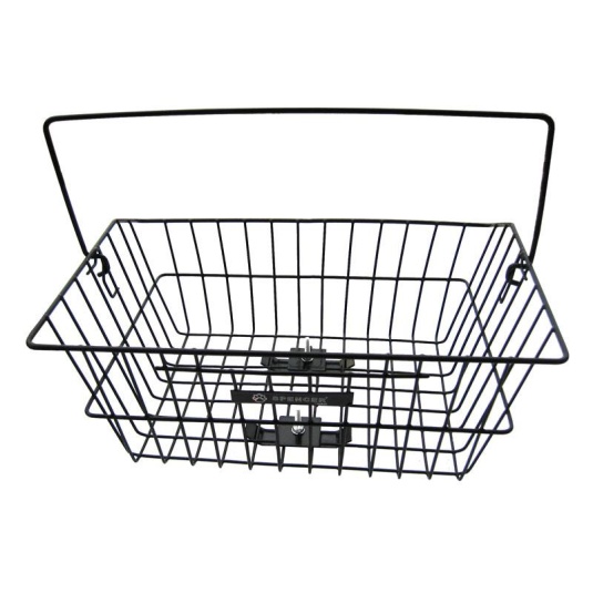 Корзина Spencer 40x30x17 на багажник железный черный (KOS014)