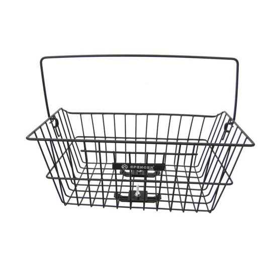 Корзина Spencer 40x30x17 на багажник железный черный (KOS014)