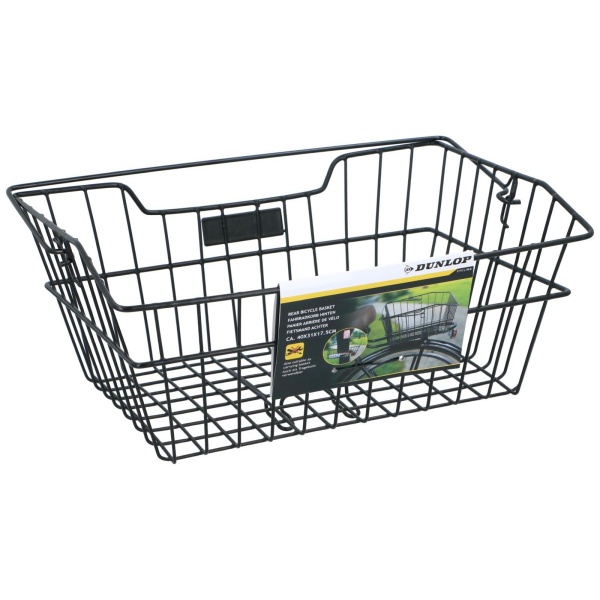 Корзина Dunlop 40x31x17,5см на багажник, стальной, черный (475844)