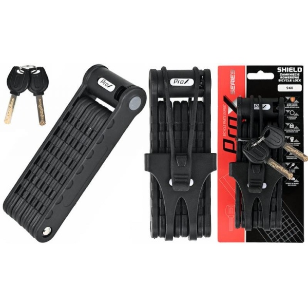 Замок ProX Shield сегментный под ключ, 940мм. черный (A-Z-0373)