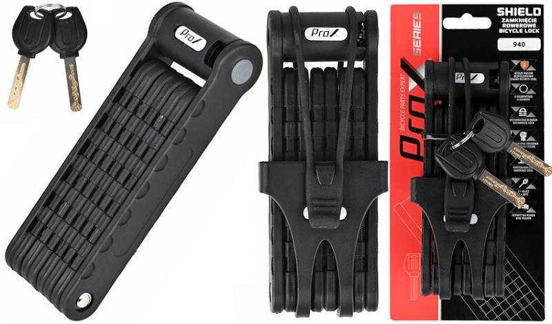 Замок ProX Shield сегментный под ключ, 940мм. черный (A-Z-0373) 1 Замок ProX Shield сегментный под ключ, 940мм. черный (A-Z-0373)