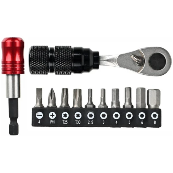 Ключ трещотка ProX KIT-16, 90мм с шестигранниками и насосом (A-N-0308)
