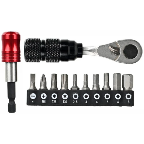 Ключ трещотка ProX KIT-16, 90мм с шестигранниками и насосом (A-N-0308)