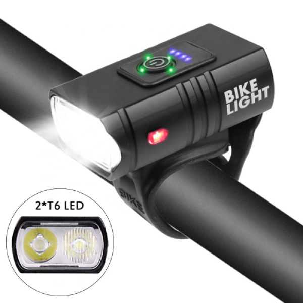 Фонарь передний алюм. AU224 500LM, акум.1200mAh, USB