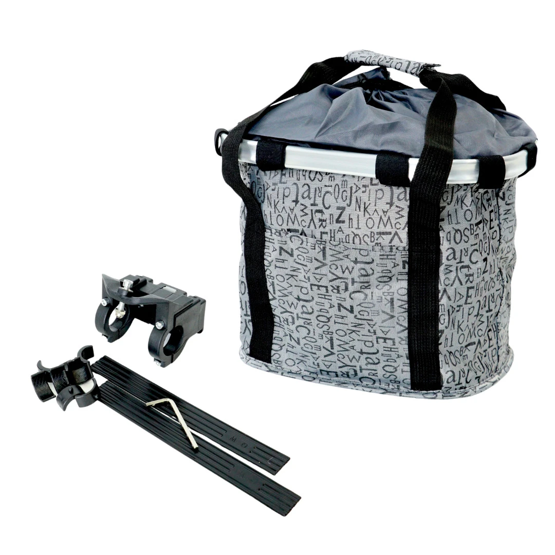 Велосумка корзина 30x25x25cmсм серый с буквами BRAVVOS . 1 Велосумка корзина 30x25x25cmсм серый с буквами BRAVVOS .