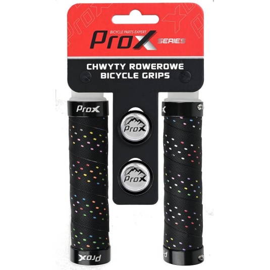 Грипсы ProX GP-82C Lock 130мм, черный/rainbow (C-C-0276)