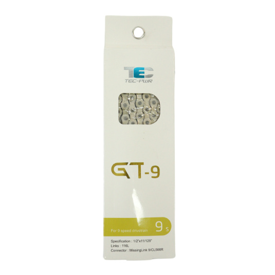 Цепь 9 ск. 116 зв. замок TEC GT-9  NP/NP BOX