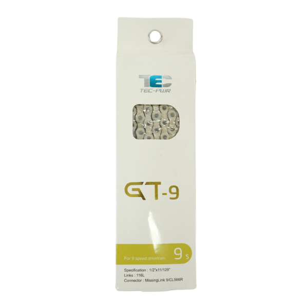 Цепь 9 ск. 116 зв. замок TEC GT-9  NP/NP BOX