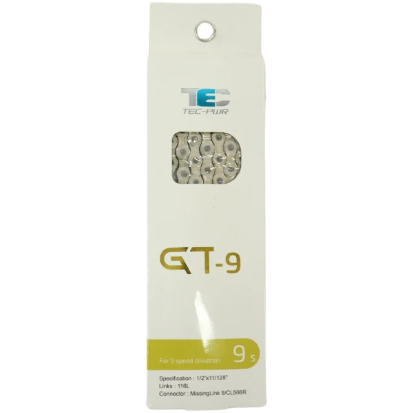 Цепь 9 ск. 116 зв. замок TEC GT-9  NP/NP BOX