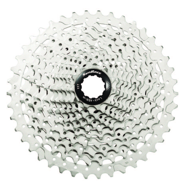 Кассета SunRace CSMS7 EAY, 11 ск, 11-42Т, Silver