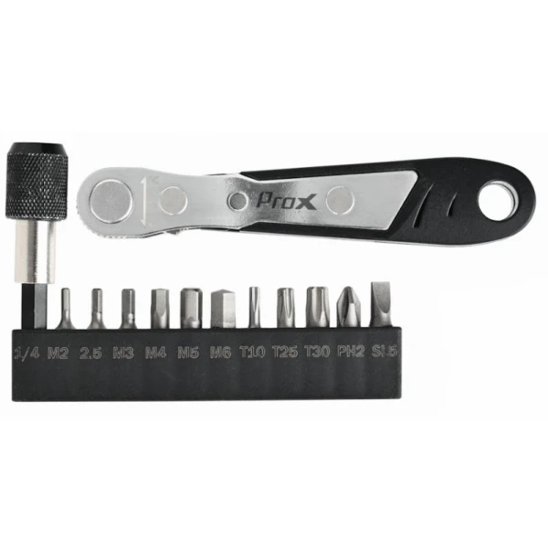 Ключ трещотка ProX KIT-17, 110мм с битами (A-N-0295)