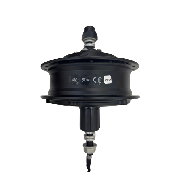 Мотор редуктор. 320 об/мин 48В 500Вт задний 36H под кассету 150мм 12G черн. GP G104C