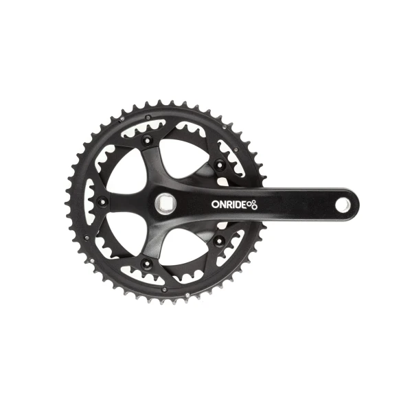 Шатуны ONRIDE Duet 1020, под квадрат, 170 мм, 39-50Т, BCD 130 мм, на 10/9 ск., черный