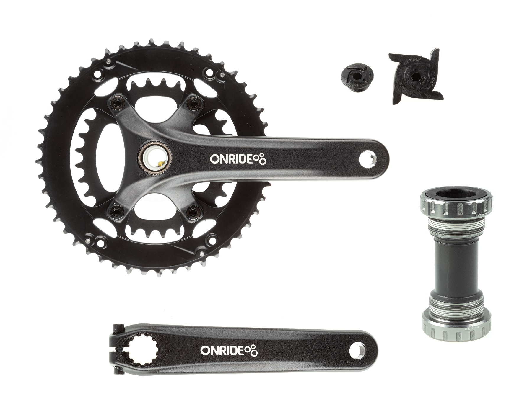 Шатуны ONRIDE Duet Pro 1110, Hollowtech, 170 мм, 32-48Т, BCD 110/80, 11/10 ск., с кареткой, черный 1 Шатуны ONRIDE Duet Pro 1110, Hollowtech, 170 мм, 32-48Т, BCD 110/80, 11/10 ск., с кареткой, черный