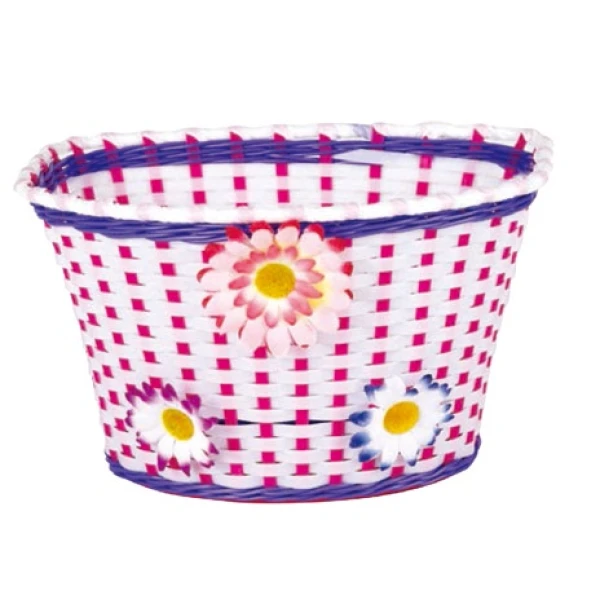 Корзина детская на руль ONRIDE Funky пластиковая белая (в комплекте светоотражайка ONRIDE)