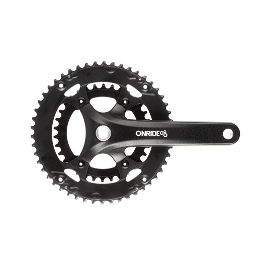 Шатуны ONRIDE Duet 910, под квадрат, 175 мм, 34-50Т, BCD 110/80 мм, на 9/8 ск., черный