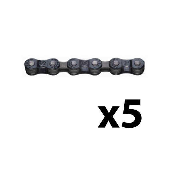 Цепь ONRIDE P50 7/6 скоростей 116 звеньев Blue/Brown + замок, 5 шт.