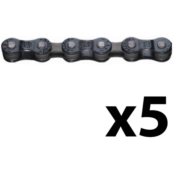 Цепь ONRIDE P50 7/6 скоростей 116 звеньев Blue/Brown + замок, 5 шт.