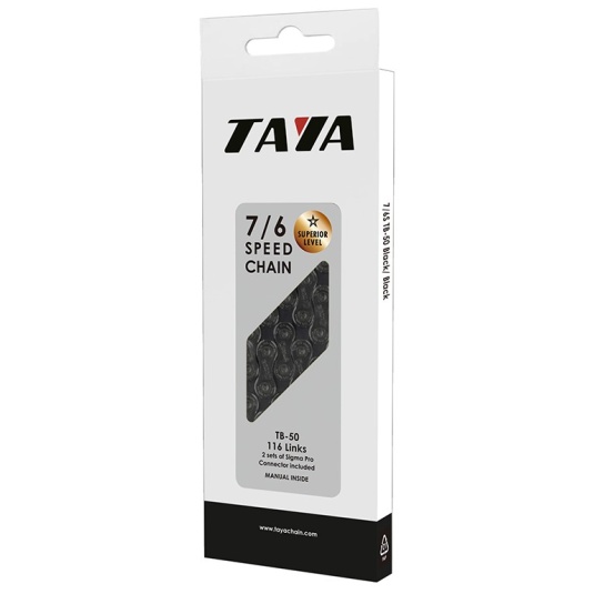 Цепь Taya TB-50 6/7-шв 1/2"X3/32", 116L, черный (LAN-120)