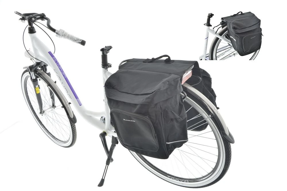 Велосумка на багажник Kands 2-х секционная, 28л, черный (84202) 2 Велосумка на багажник Kands 2-х секционная, 28л, черный (84202)