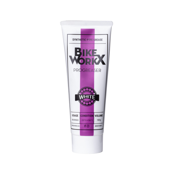 Смазка густая BikeWorkX Progreaser White, с PTFE, 100 г