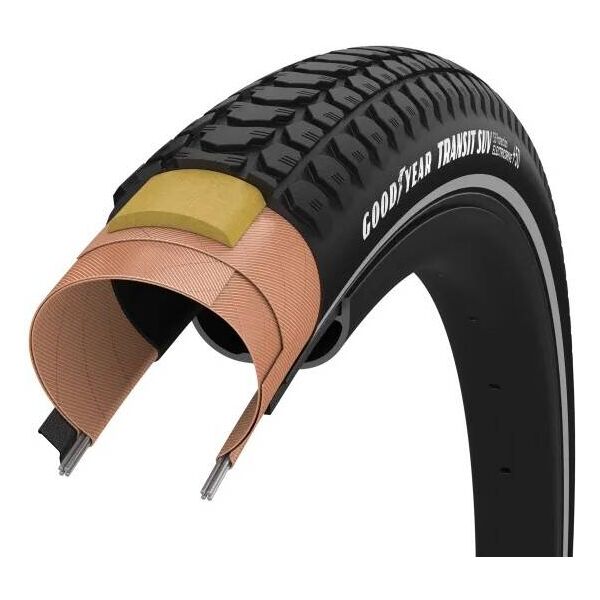Шина 700x40 (40-622) GoodYear Transit SUV S3: Protection, дротова, чорна + світловідбивні смуги, 60 tpi