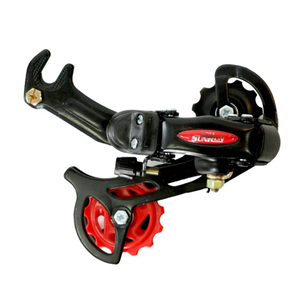 Переключатель задн. 7 скор. под крюк черный с красным SUNRUN RD-HG-40