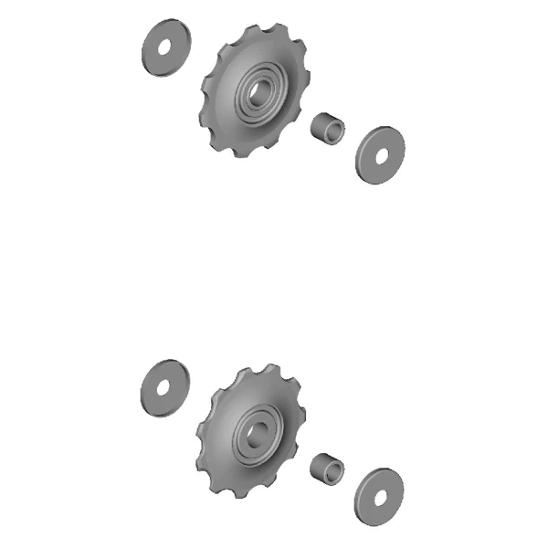 Ролики заднего переключателя Shimano RD-M370, черный (PRC053)