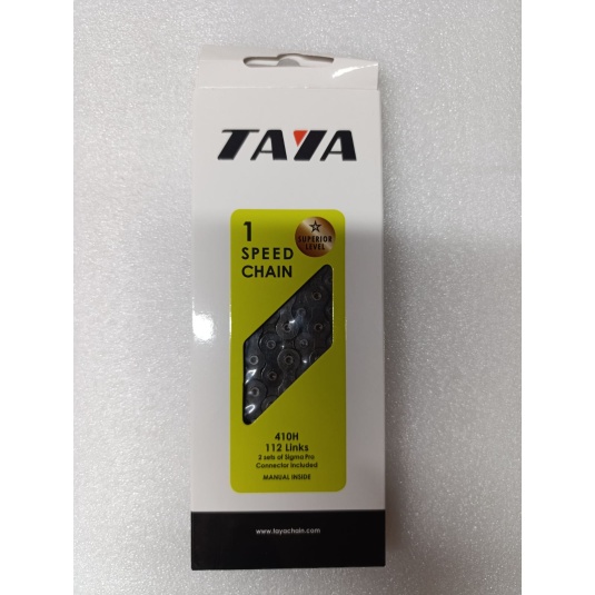 Цепь Taya 410H 1 шв 1/2"X1/8", 112L, черный (LAN-113)