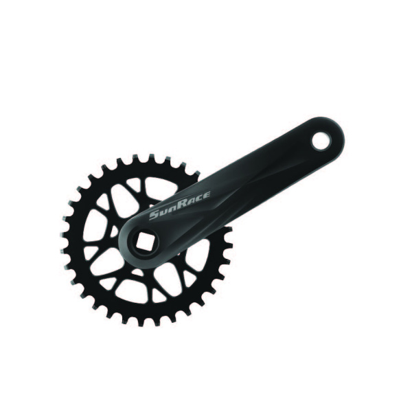 Комплект шатунов SunRace FCM53U под квадрат, 170 мм, 32T, на 11/10/9 шв., черный