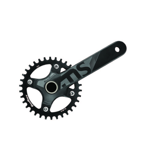 Шатуны SunRace FCMS0V Hollowtech (ось 24мм), 175 мм, 34T, 96BCD, на 11/10/9шв., черный