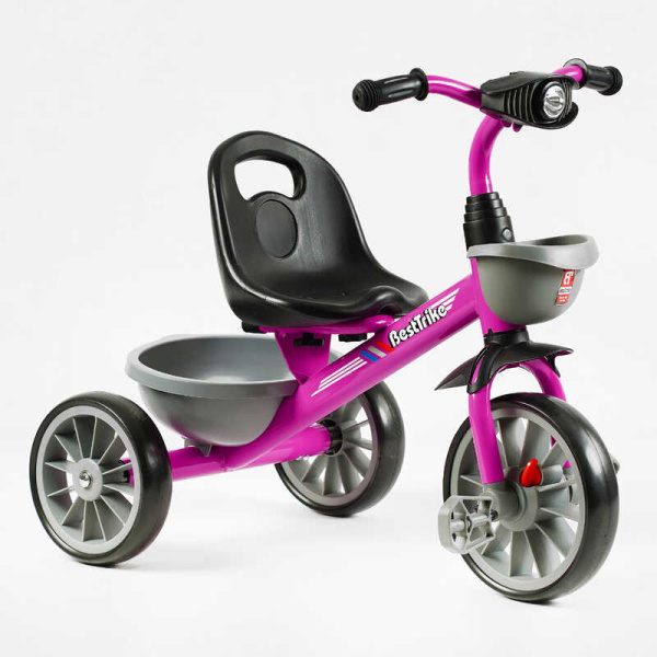Велосипед 3-х колесный BS-44101 Best Trike фара с музыкой и светом, 2 корзины