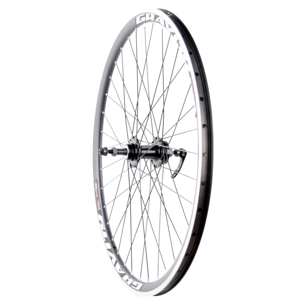 Колесо заднее 27.5 Gravity втулка Neco MS31R под диск, под трещотку, черный (10393)