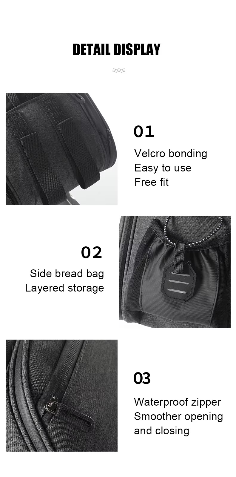 Велосумка а багажник EsLNF, 12л, серый (ZZ04) 3 Велосумка а багажник EsLNF, 12л, серый (ZZ04)